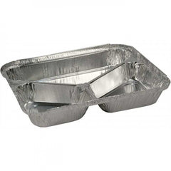 Caserola aluminiu 3 comp 681L, 750 ml, 100 buc/set