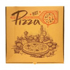 Cutie pizza kraft ''Hot pizza'' 30x30x3.5 cm, 100 buc/set
