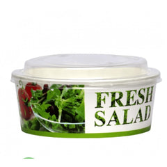 Bol salata carton imprimat+capac 1300 cc FRESH, 50 buc/set