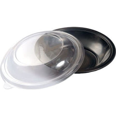 Bol salata PP negru+capac transparent 750 cc, 50 buc/set