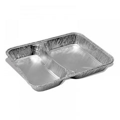 Caserola aluminiu 2 comp 680L, 750 ml, 100 buc/set
