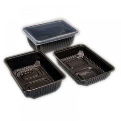 Caserola PP microunde 500 ml+capac, 50 buc/set