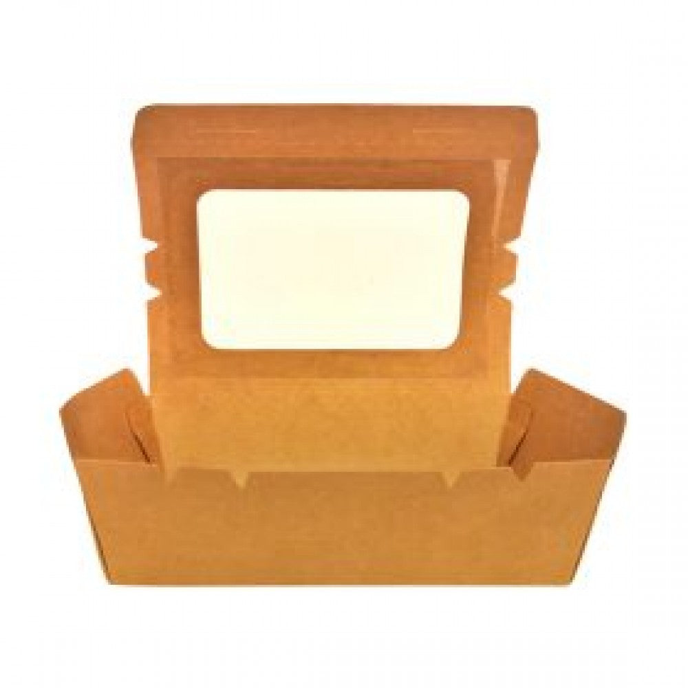 Cutie meniu kraft cu fereastra 700 cc, 50 buc/set