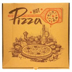 Cutie pizza kraft ''Hot pizza'' 32x32x3.5 cm, 100 buc/set
