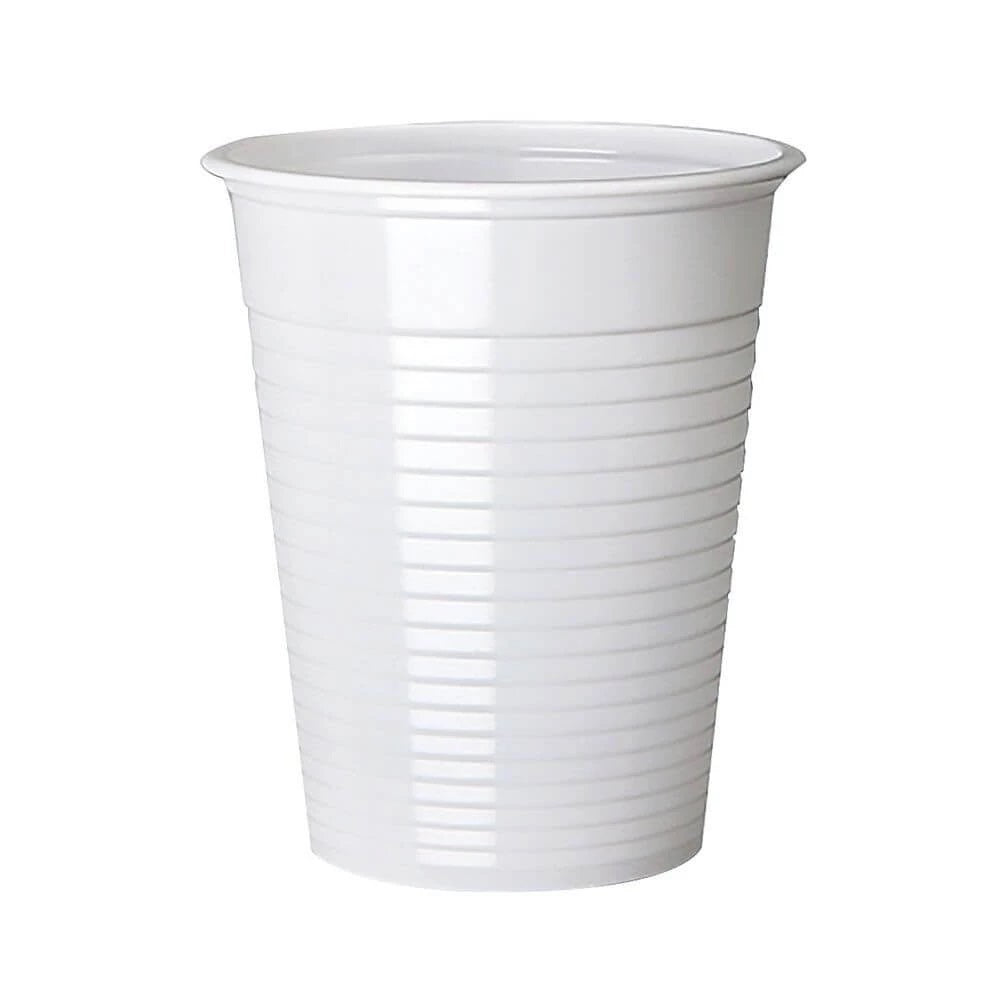 Pahare albe PP 160 ml, 100 buc/set
