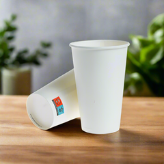 Pahare carton alb 16 oz 450 ml, 50 buc/set