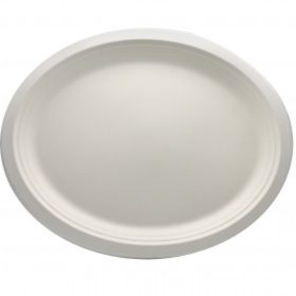 Platou oval biodegradabil trestie 32x20 cm, 50 buc/set