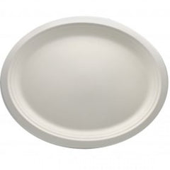 Platou oval biodegradabil trestie 32x20 cm, 50 buc/set