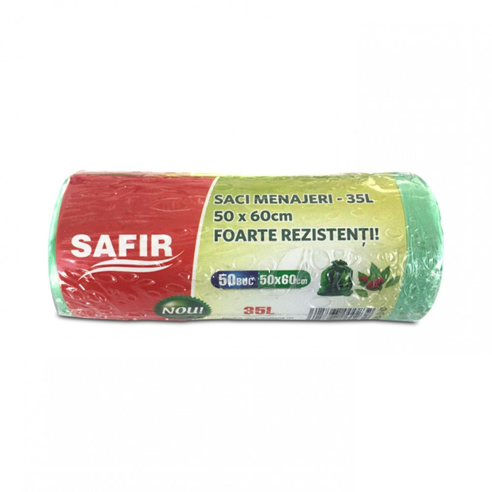 Saci menajeri 35 L, 50 buc, verzi