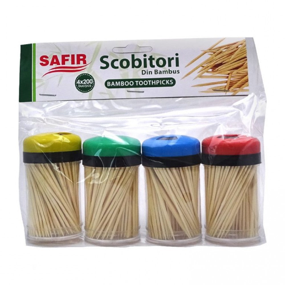 Scobitori din lemn  200 buc/tub, 4 tuburi/set